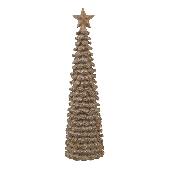 Large Beige Cedar Tree With Star - TidySpaces