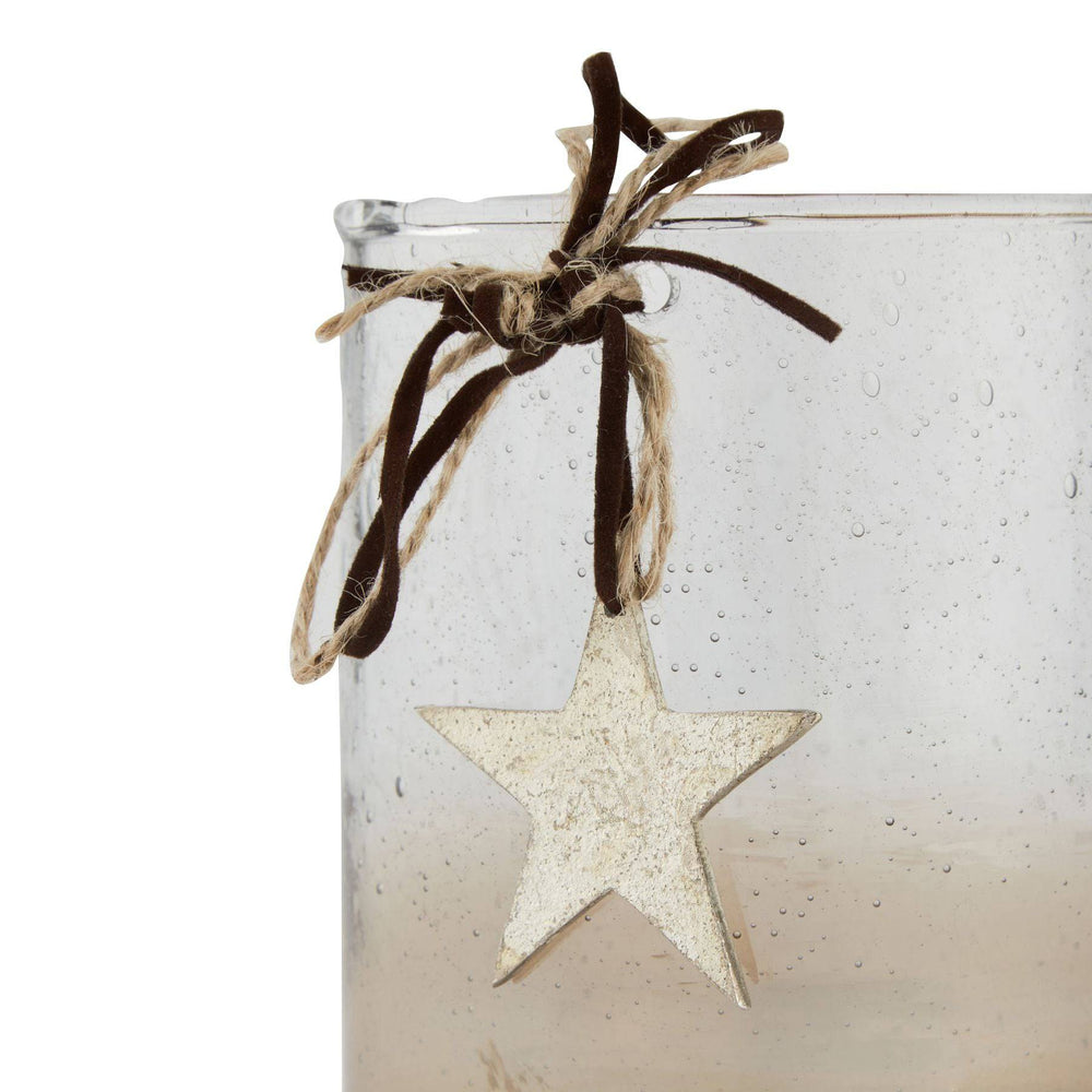 Coffee Ombre Collection Large Candle Holder Votive With Star - TidySpaces