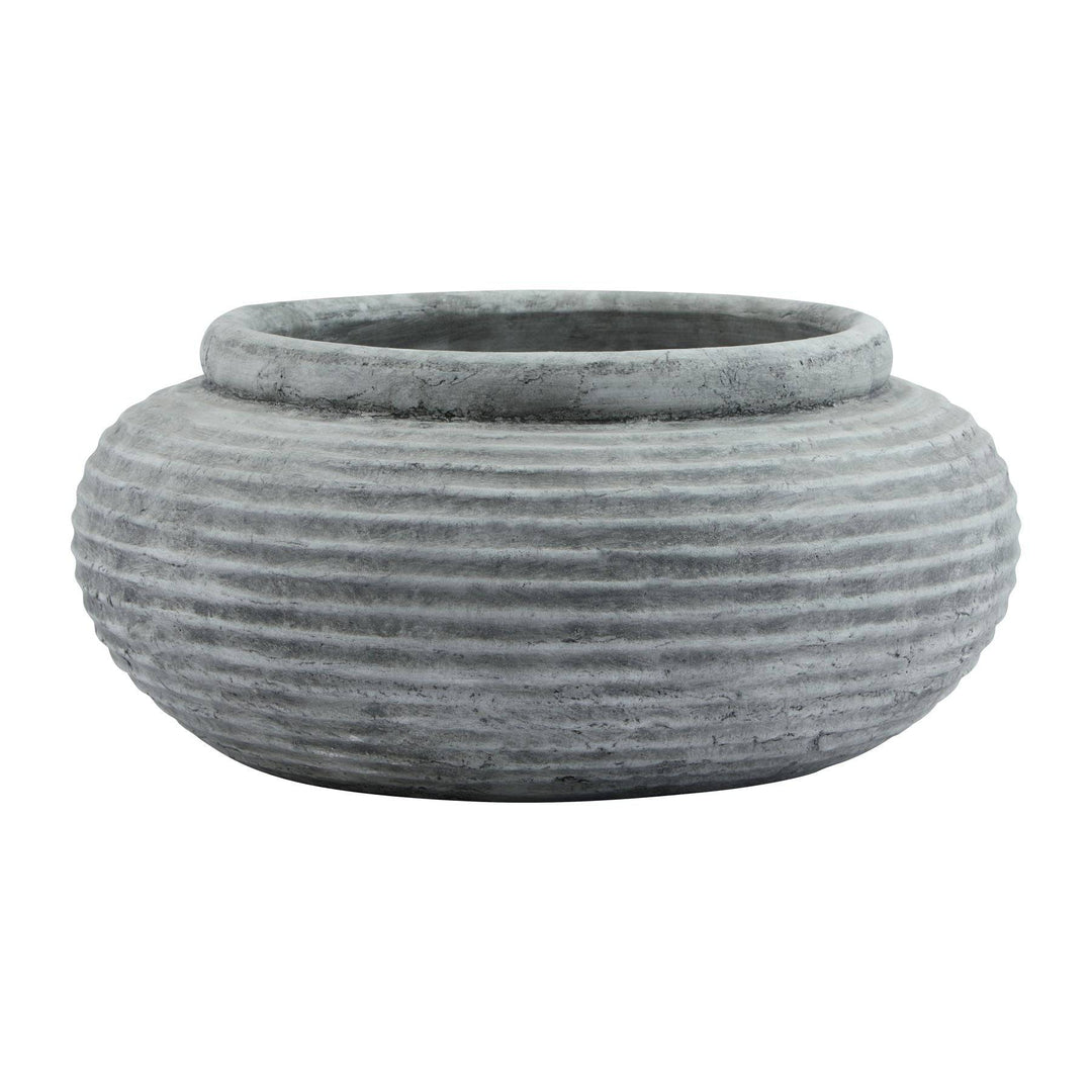 Athena Round Ribbed Planter - TidySpaces