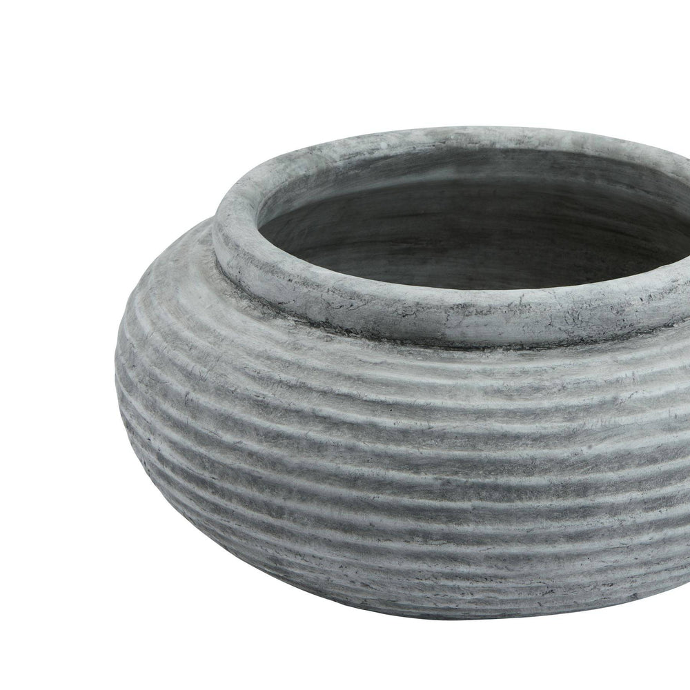 Athena Round Ribbed Planter - TidySpaces