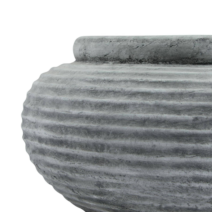 Athena Round Ribbed Planter - TidySpaces