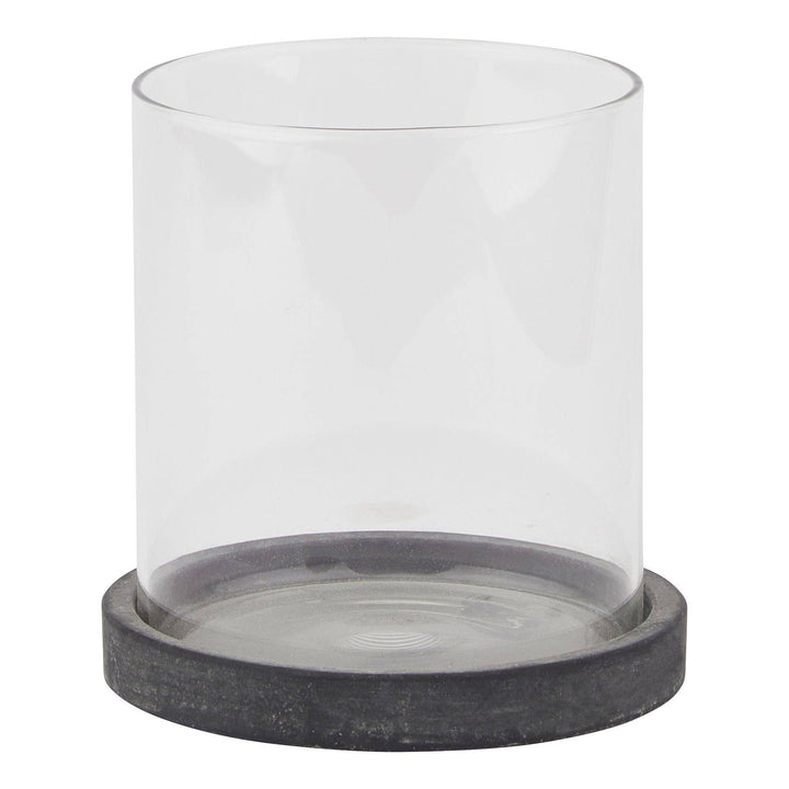 Amalfi Grey Hurricane Lantern GREY CERAMIC - TidySpaces