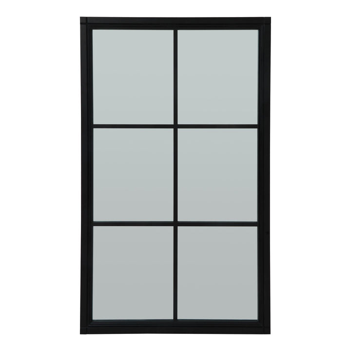 Black Wood Large Window Mirror BLACK WOOD - TidySpaces