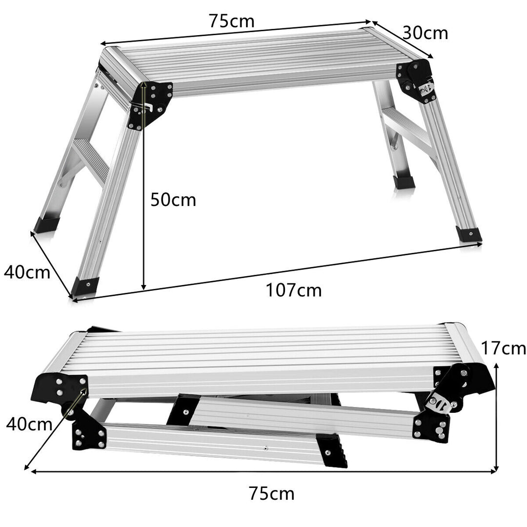 Aluminium Folding Hop Up Work Platform with Safety Locks and Pads