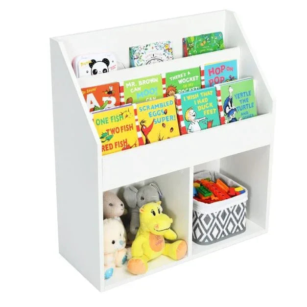 Toy Storage Cabinet Organizer with Open Shelves for Classroom Home-White - TidySpaces