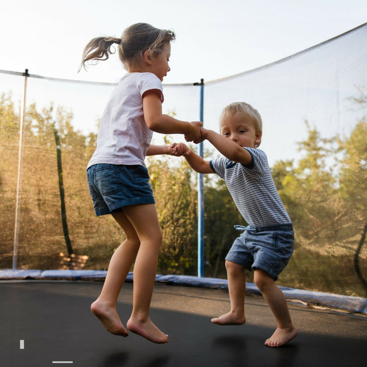 8/10/12FT Outdoor Trampoline with Enclosure Net and Ladder