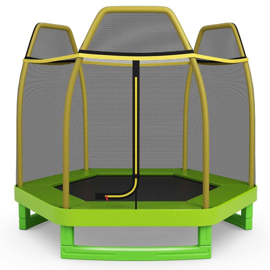 7 Feet Kids Trampoline with Safety Enclosure Net