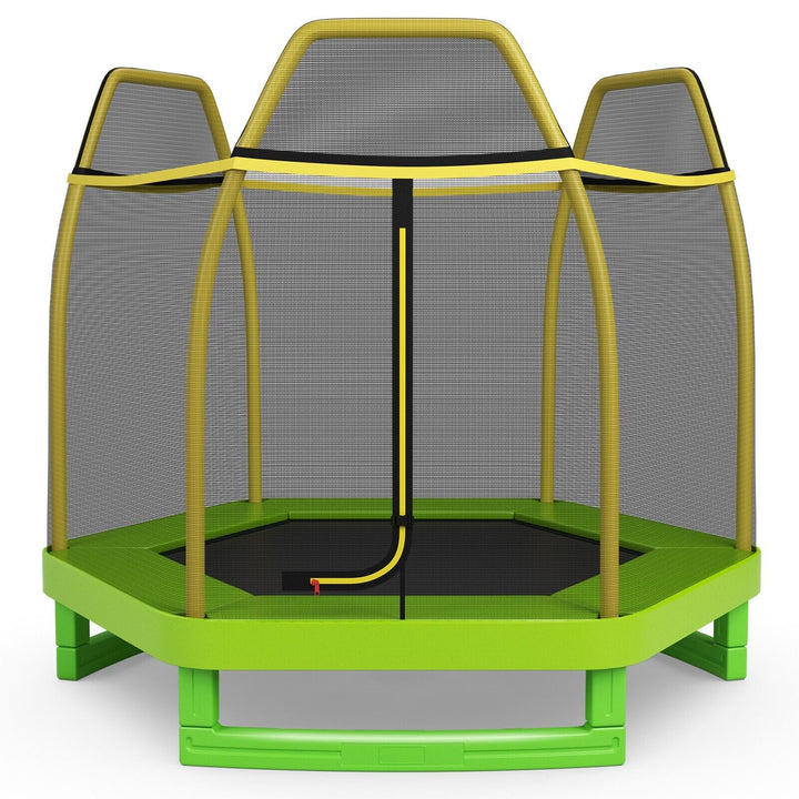 7 Feet Kids Trampoline with Safety Enclosure Net