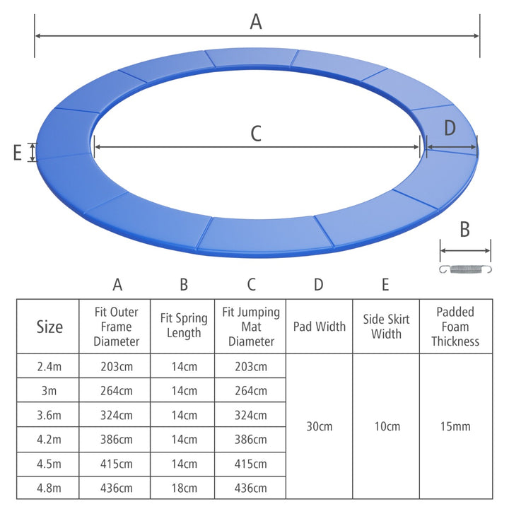 14 FeeT Trampoline Replacement Safety Pad