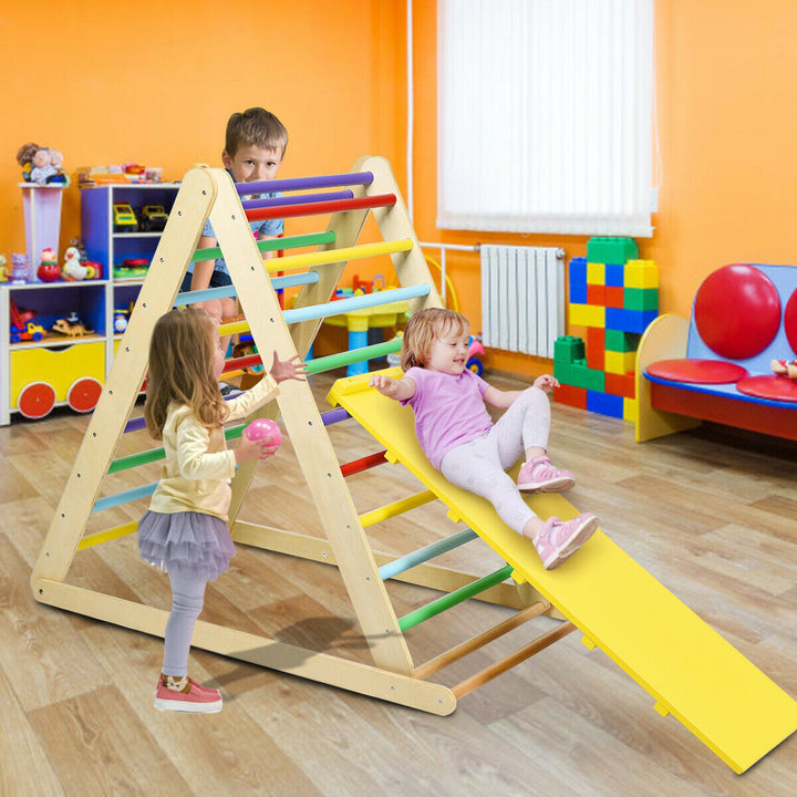 Wooden Climbing Ladder with Ramp for Kindergarten or Home