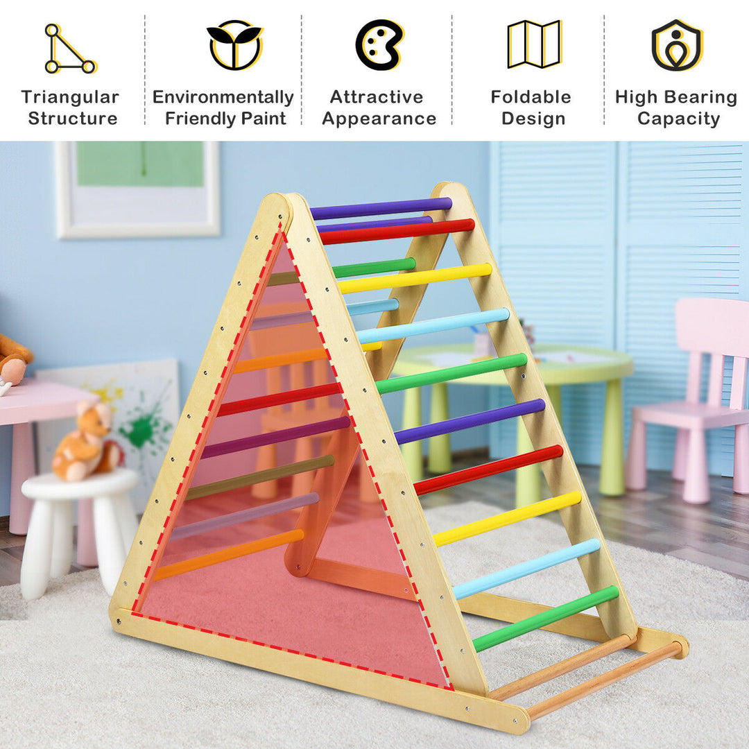 Wooden Climbing Ladder with Ramp for Kindergarten or Home