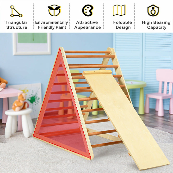 Wooden Climbing Ladder with Ramp for Kindergarten or Home