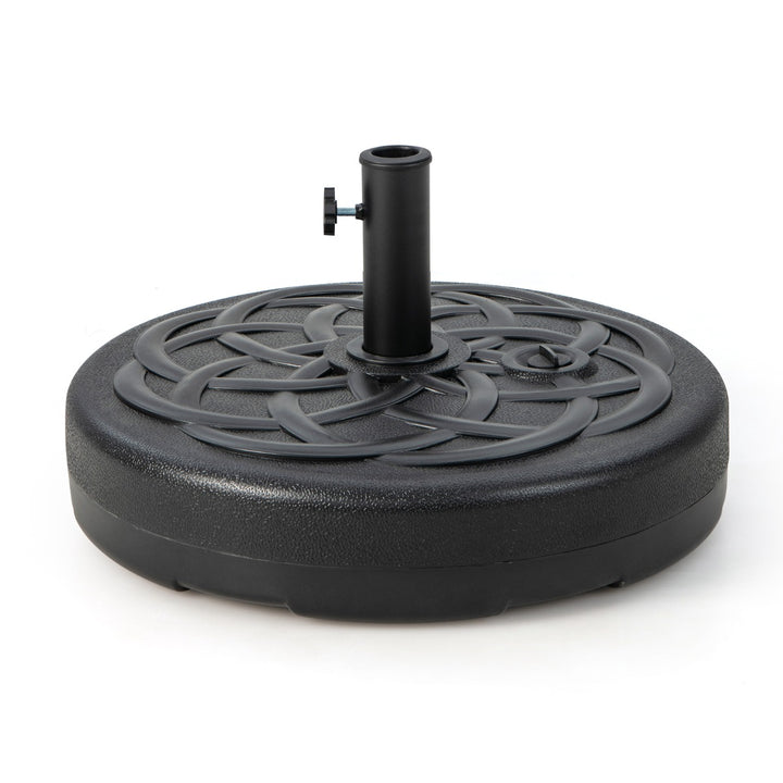 Fillable Round Umbrella Base Stand for Yard Garden Poolside