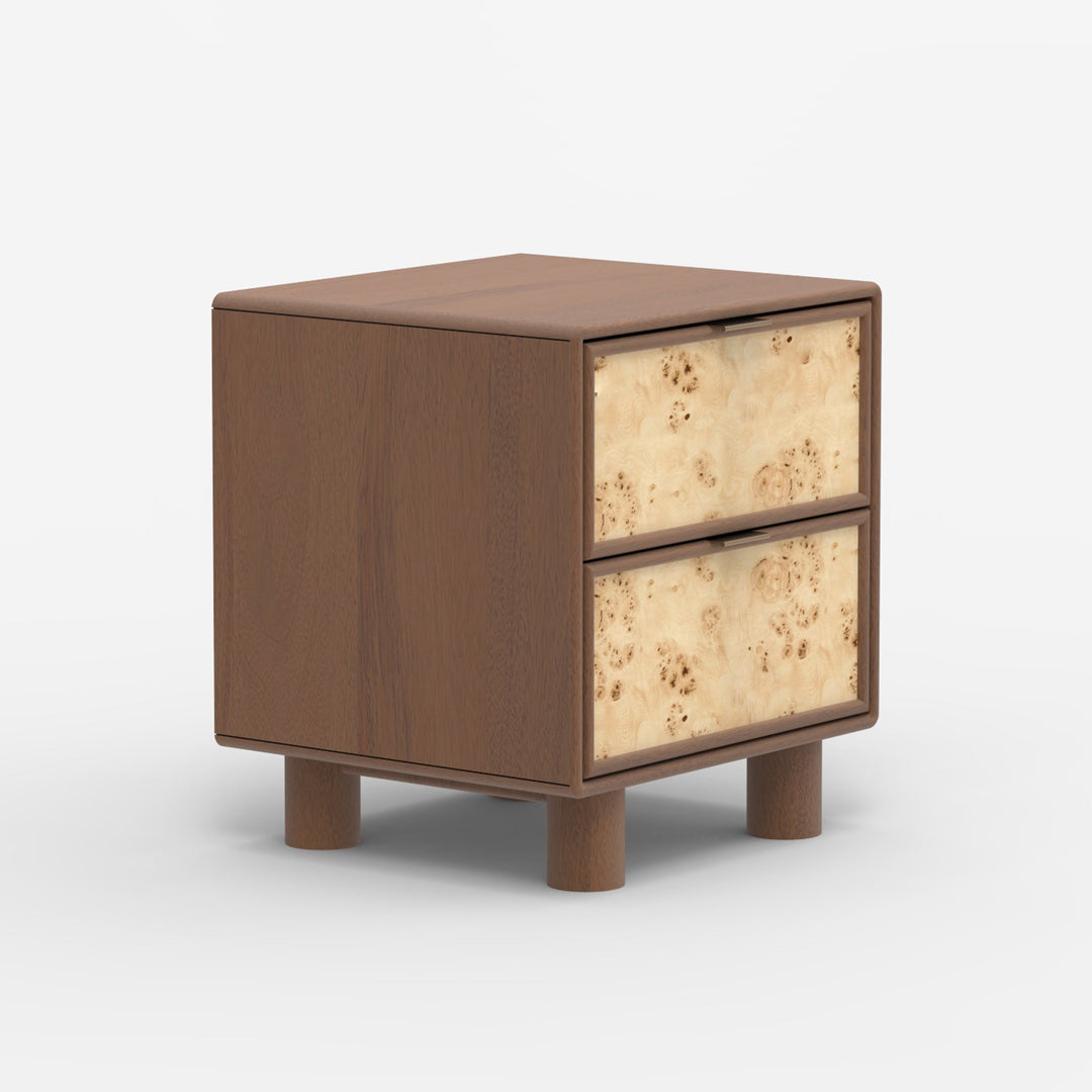 Urban Burl Two Drawer Side Table