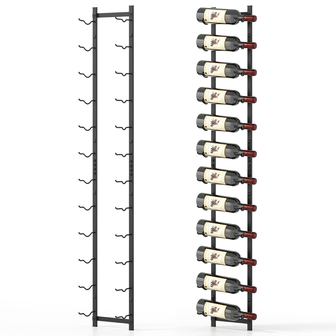 Wall Mounted Metal Wine Rack Organizer for Liquor and Champagne