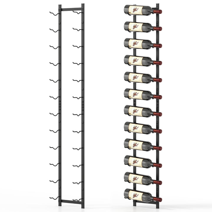 Wall Mounted Metal Wine Rack Organizer for Liquor and Champagne