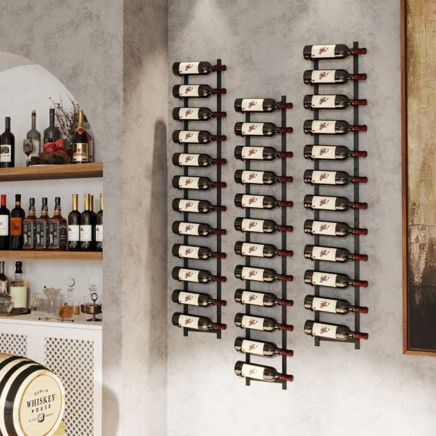 Wall Mounted Metal Wine Rack Organizer for Liquor and Champagne