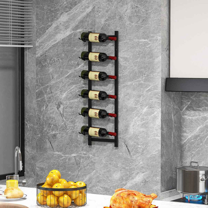 Wall Mounted Metal Wine Rack Organizer for Liquor and Champagne