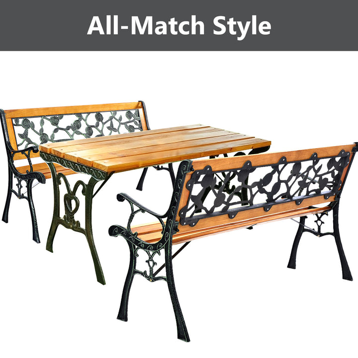 Weather Proof Outdoor Furniture with Wood Frame for Backyard Porch Patio - TidySpaces
