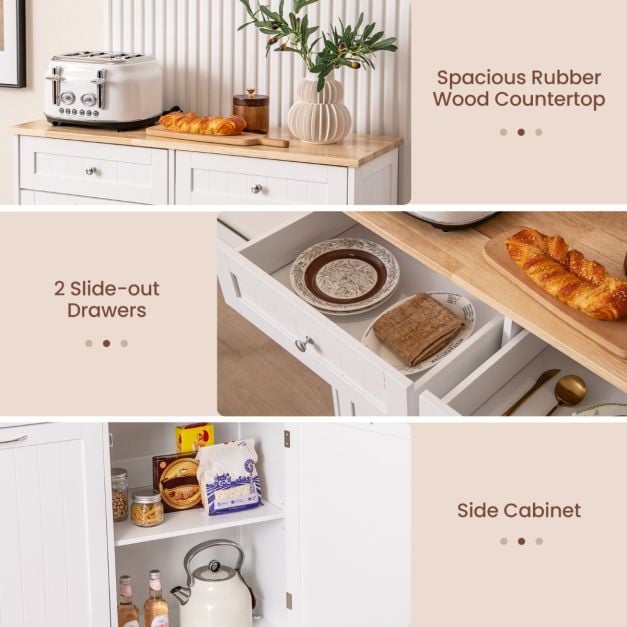 Kitchen Tilt Out Trash Cabinet with 70L Hidden Garbage Holder