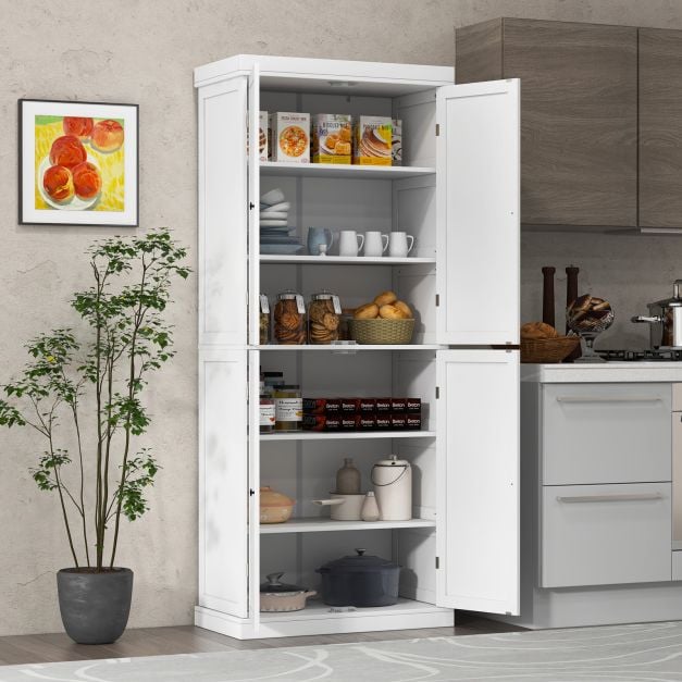 4 Door Freestanding Kitchen Pantry Buffet Cabinet