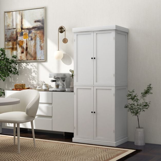 4 Door Freestanding Kitchen Pantry Buffet Cabinet