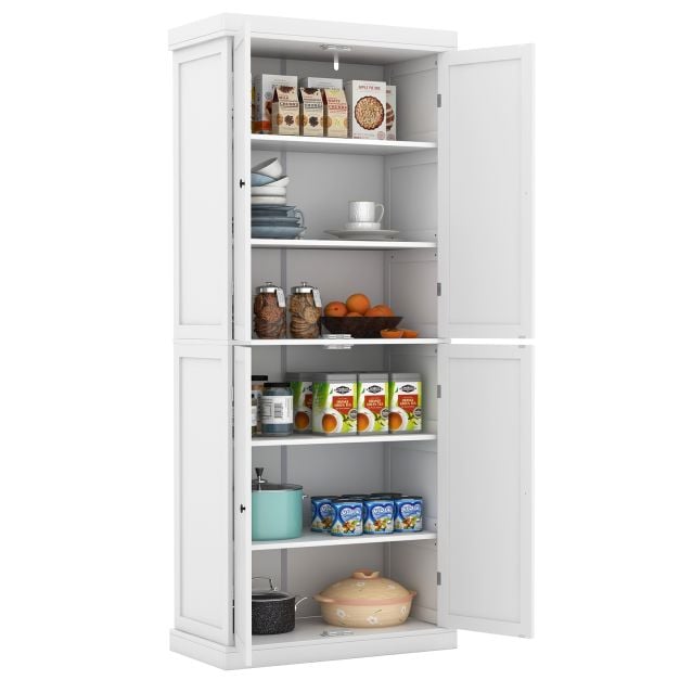 4 Door Freestanding Kitchen Pantry Buffet Cabinet