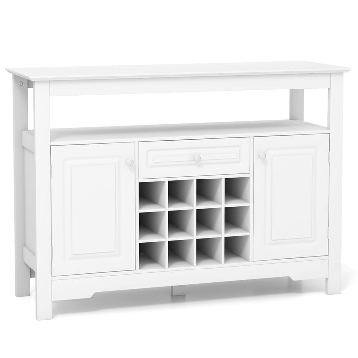 Wine Liquor Coffee Bar Cabinet with Removable Wine Rack for Kitchen Living Room