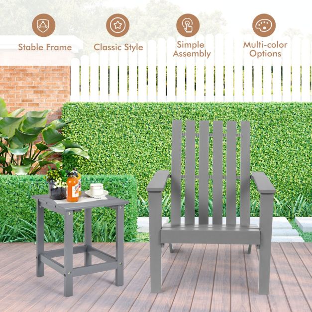 Wood Adirondack Chair with Solid Acacia Wood and 160KG Weight Capacity