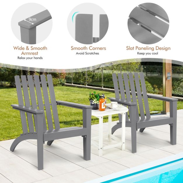 Wood Adirondack Chair with Solid Acacia Wood and 160KG Weight Capacity