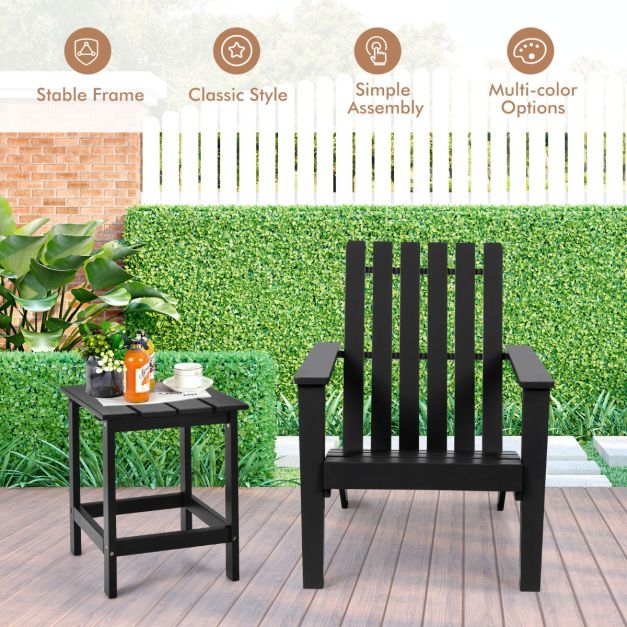 Wood Adirondack Chair with Solid Acacia Wood and 160KG Weight Capacity