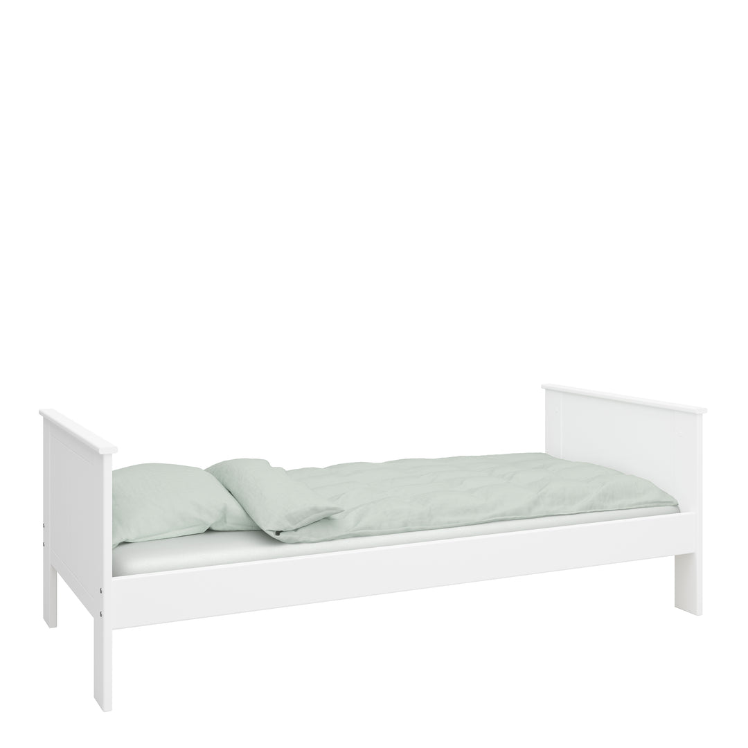 Alba Single Bed White - TidySpaces