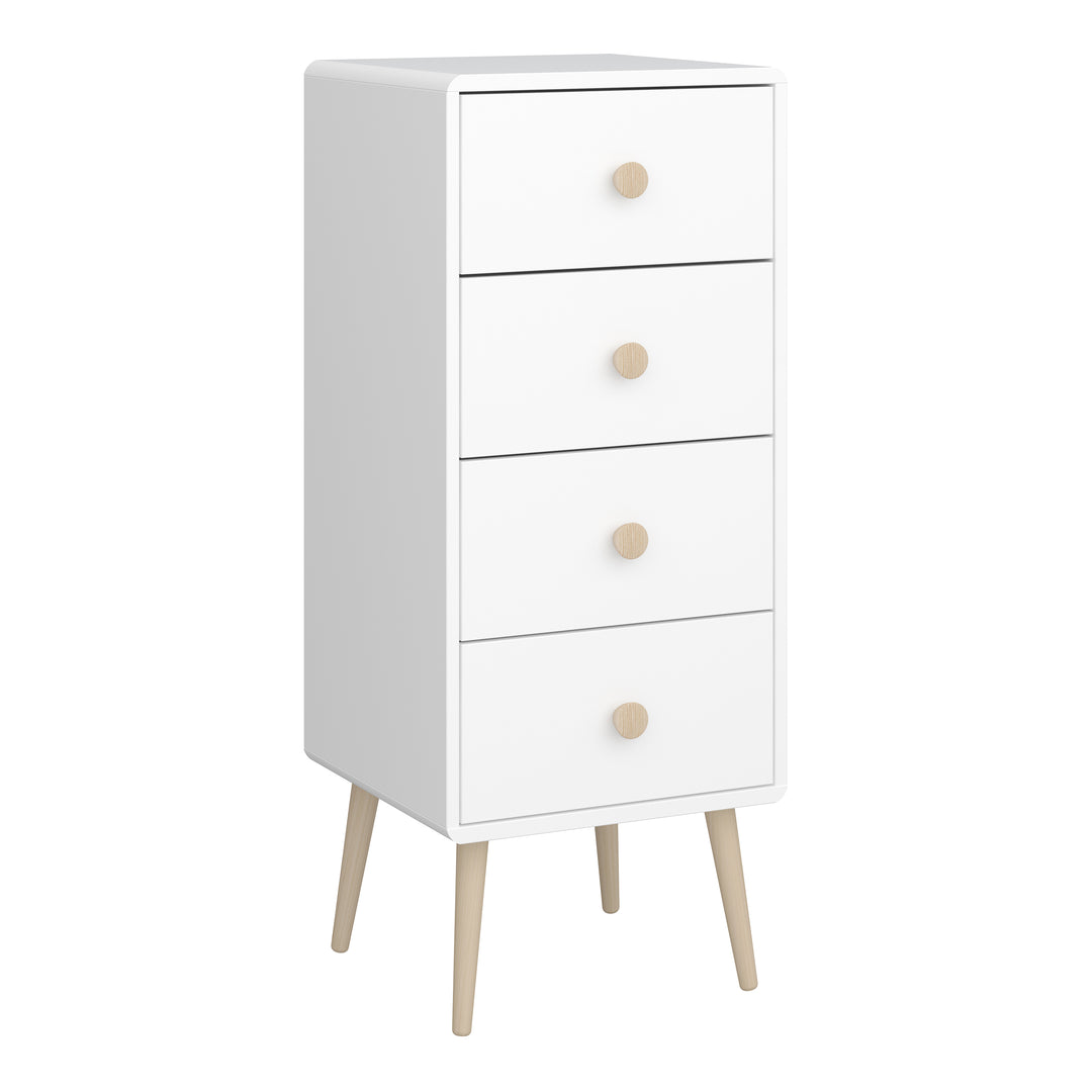 Gaia 4 Drawer Chest in Pure White - TidySpaces