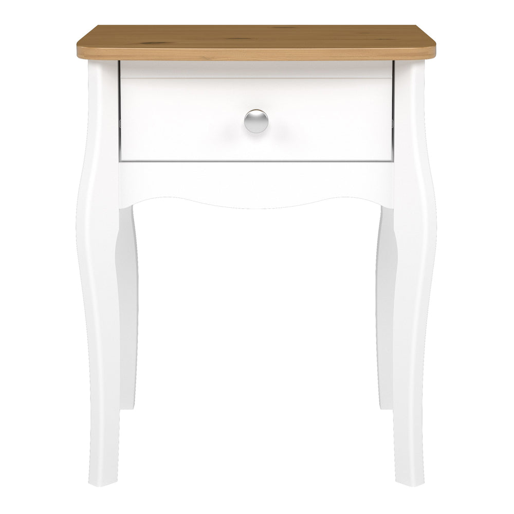 Baroque Nightstand Pure White Iced Coffee Lacquer - TidySpaces