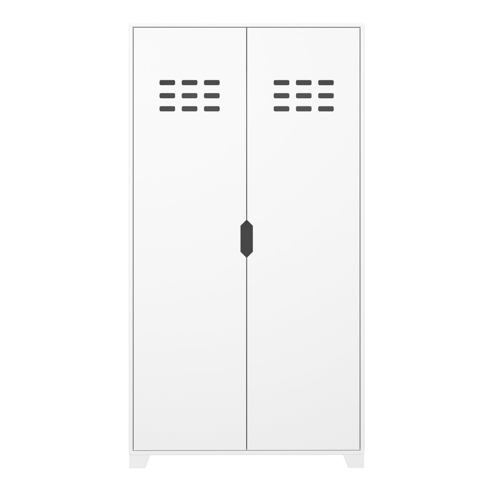 Loke Wardrobe 2 Doors in Pure White - TidySpaces
