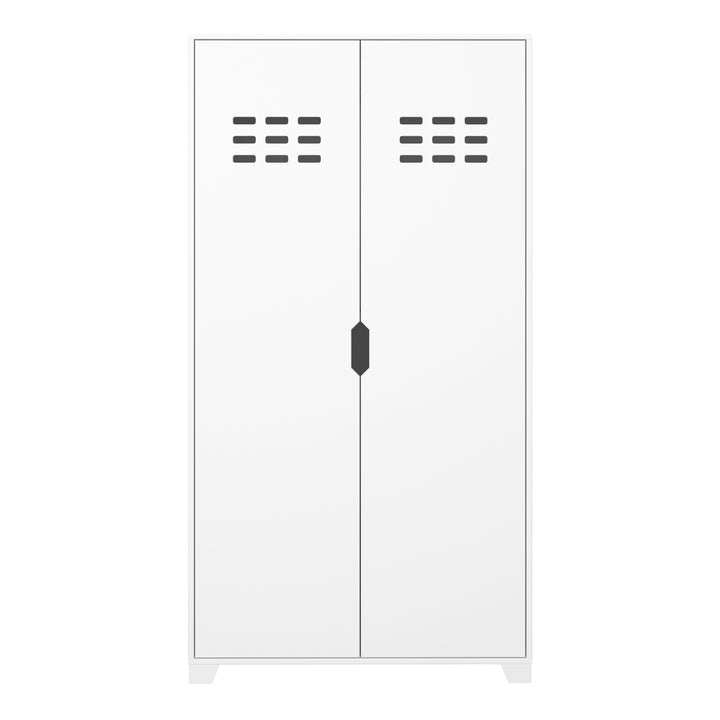 Loke Wardrobe 2 Doors in Pure White - TidySpaces