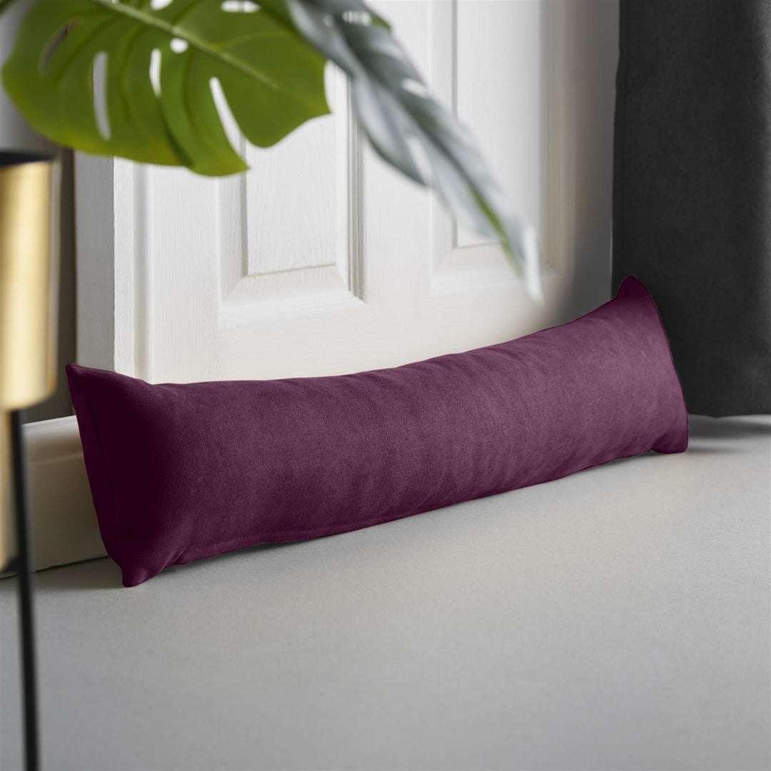 Velvet Chenille Draught Excluder  (Filled) - TidySpaces