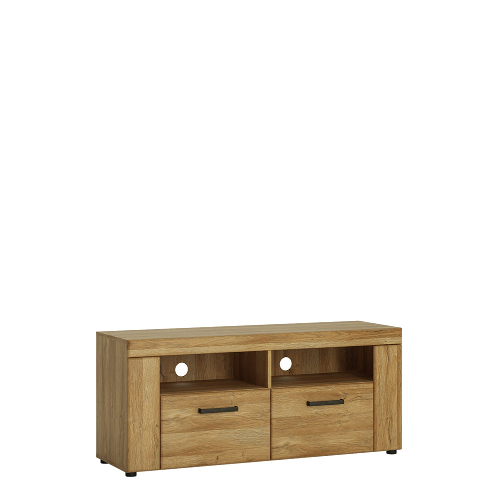 Cortina 2 drawer TV cabinet in Grandson Oak - TidySpaces