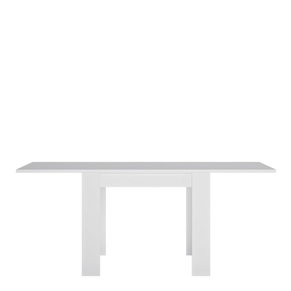 Lyon Small extending Dining Table 90/180 cm in White and High Gloss - TidySpaces