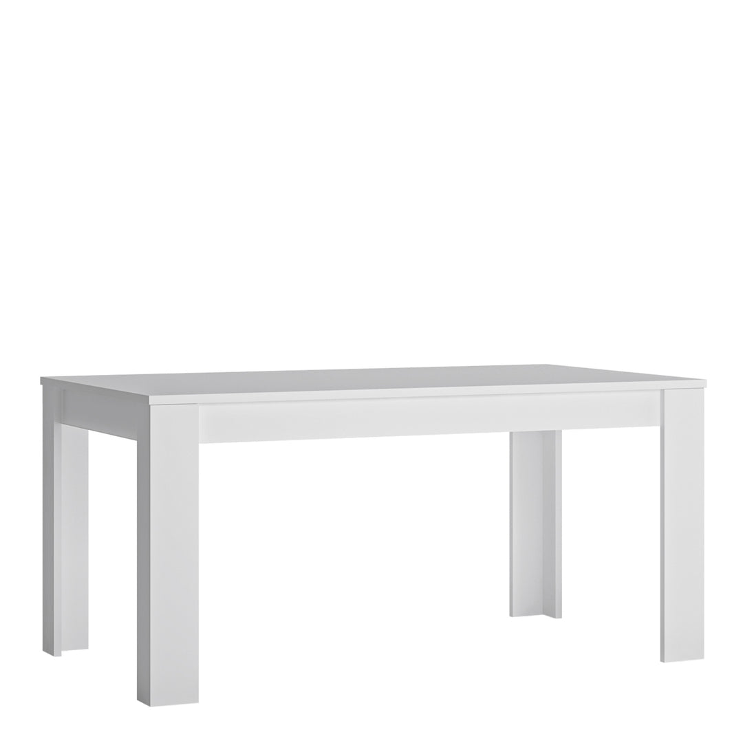 Lyon Large extending dining table 160/200 cm in White and High Gloss - TidySpaces