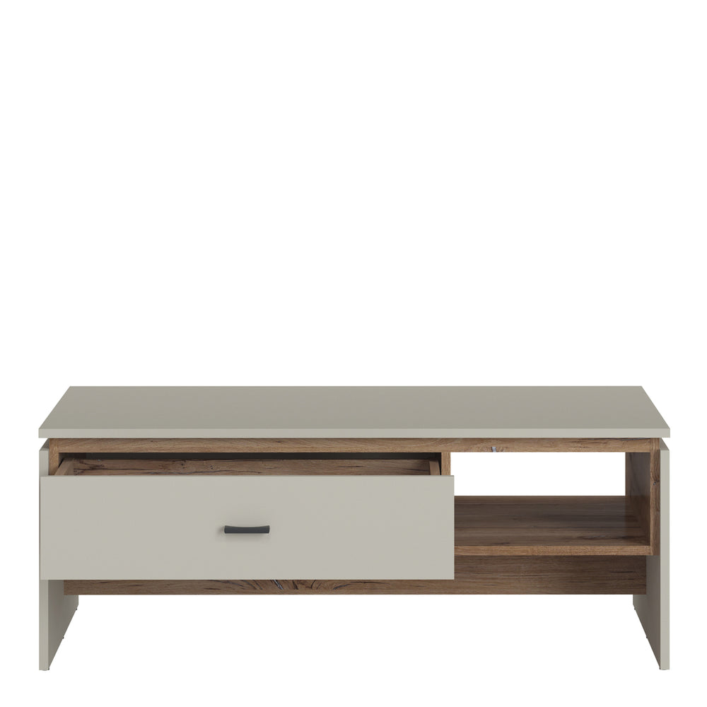 Rivero 1 Drawer Coffee Table in Grey and Oak - TidySpaces