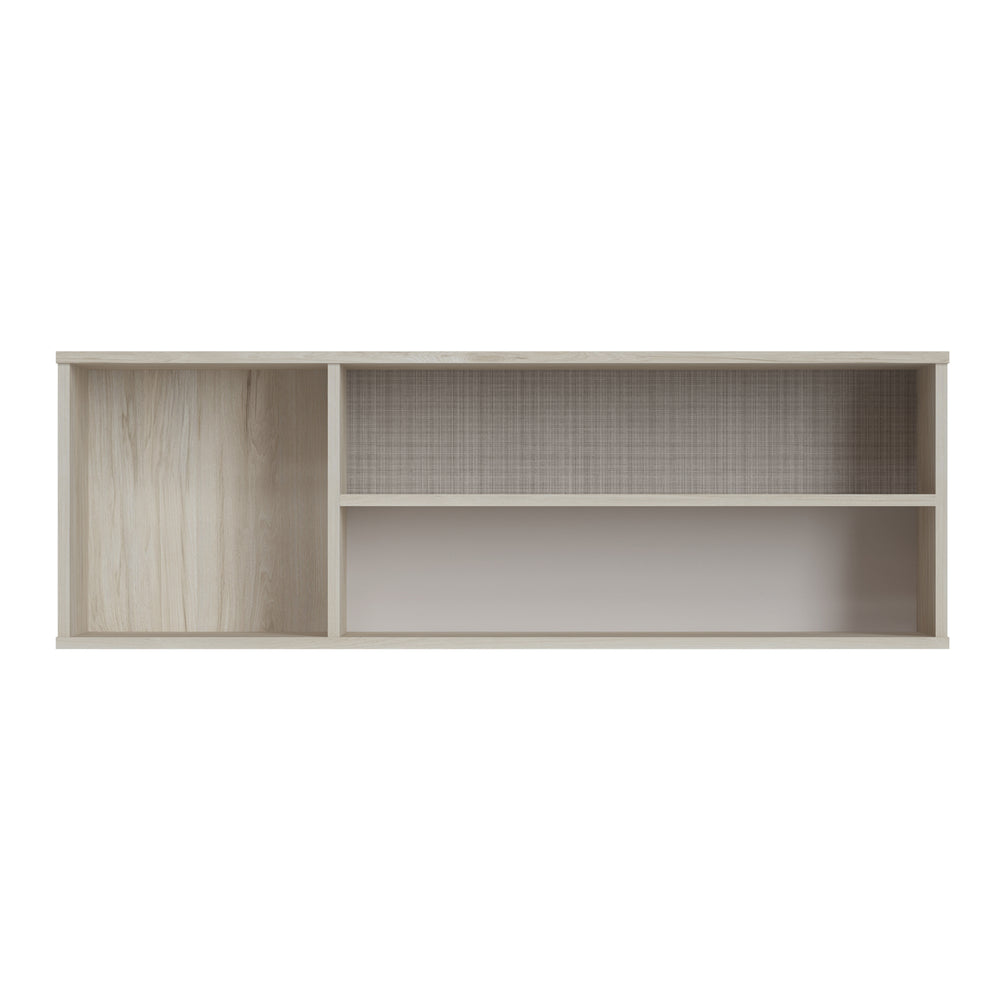 Denim Shelf in Light Walnut, Grey Fabric Effect and Cashmere - TidySpaces