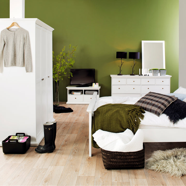 Paris Wardrobe with 3 Doors in White - TidySpaces