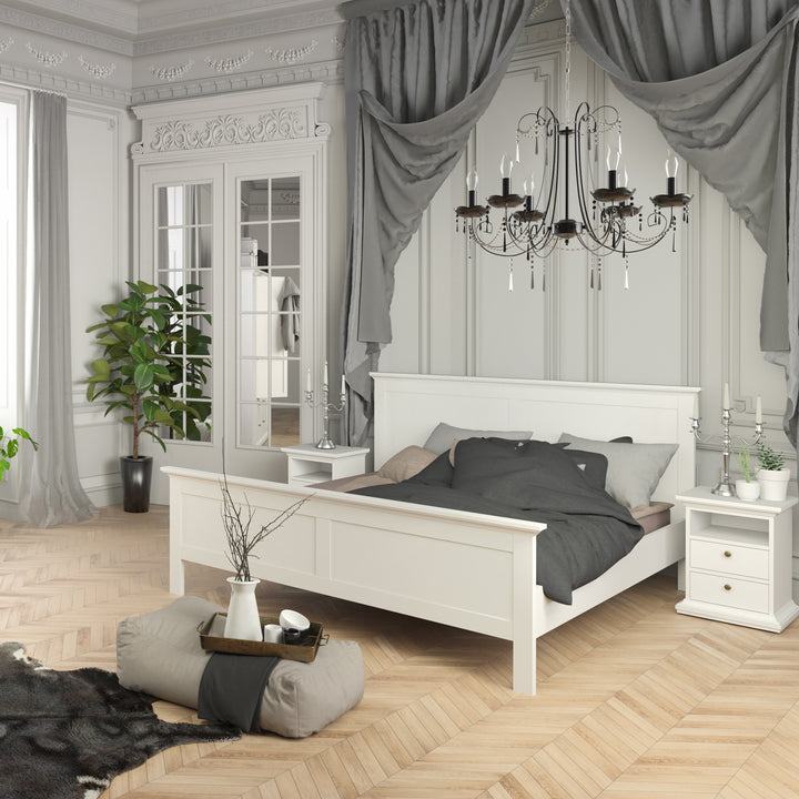 Paris Super King Bed (180 x 200) in White - TidySpaces