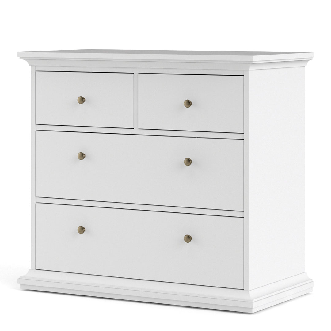 Paris Chest of 4 Drawers in White - TidySpaces