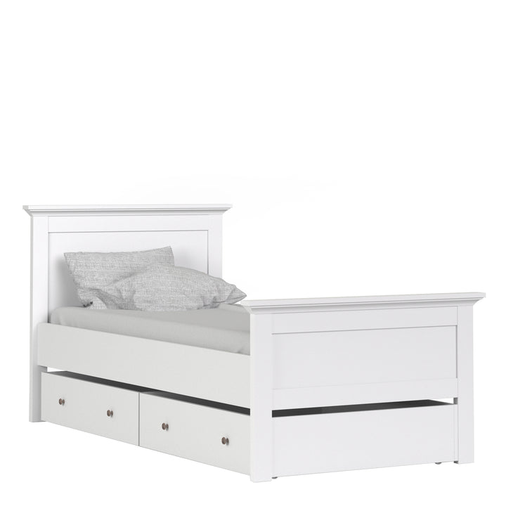 Paris Underbed Storage Drawer for Single Bed in White - TidySpaces