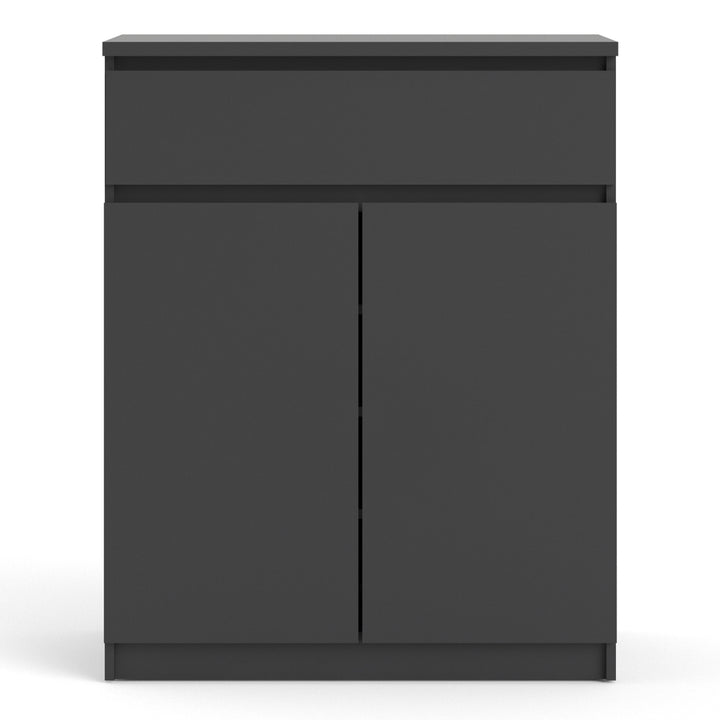 Naia Sideboard - 1 Drawer 2 Doors in Black Matt - TidySpaces