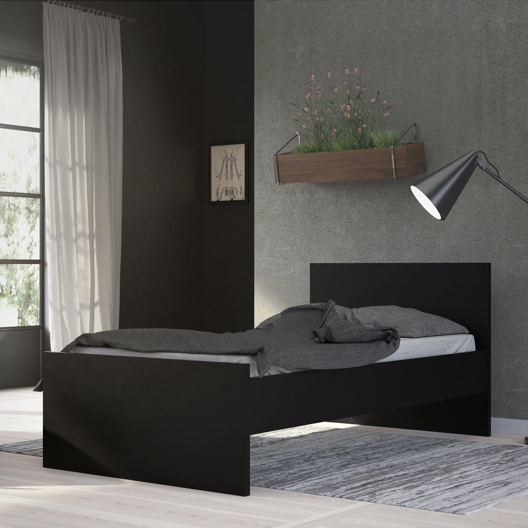 Naia Single Bed 3ft (90 x 190) in Black Matt - TidySpaces