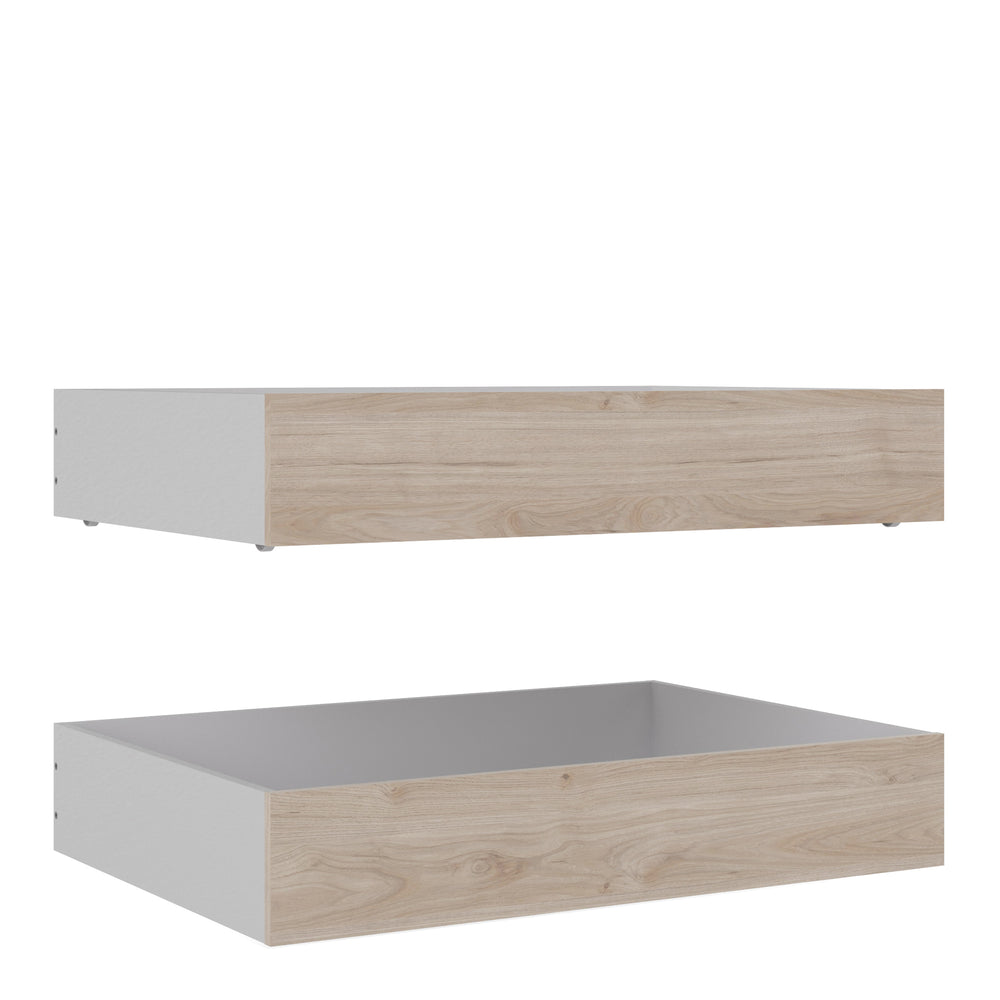Naia Set of 2 Underbed Drawers (for Single or Double beds) in Jackson Hickory Oak - TidySpaces