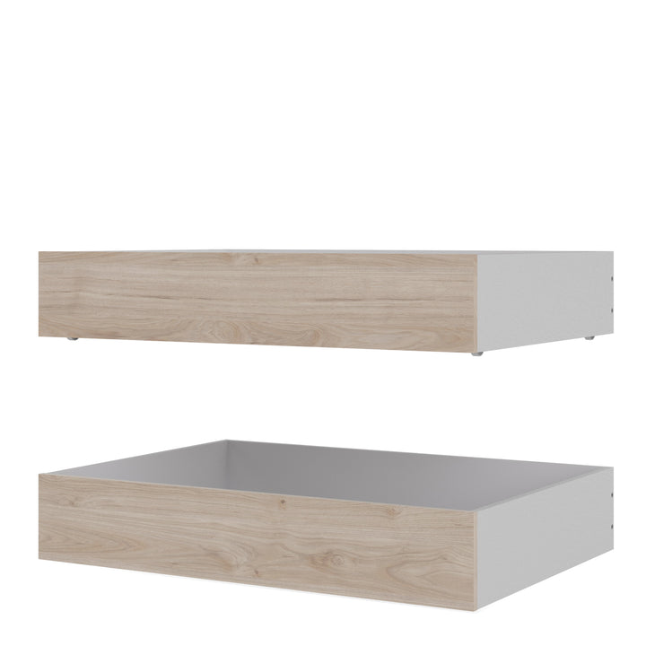Naia Set of 2 Underbed Drawers (for Single or Double beds) in Jackson Hickory Oak - TidySpaces
